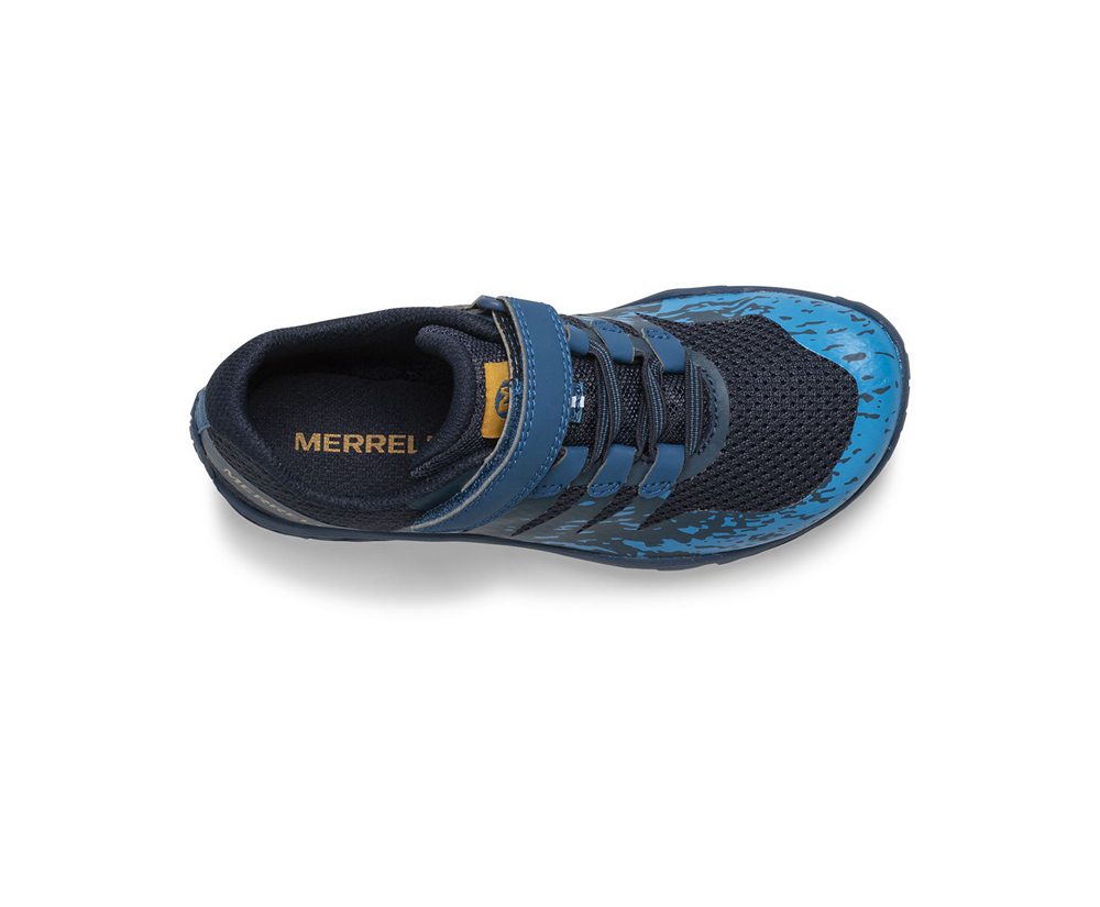 Buty Sportowe Merrell Dziecięce Granatowe - Trail Glove 5 A/C - 087154-CWL